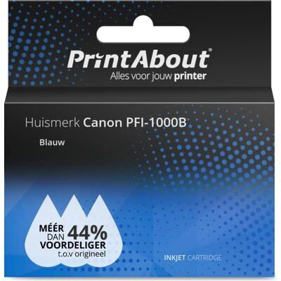 Cartouche d'encre PrintAbout PFI-1000B - Bleu - Compatible avec Canon Cartouche d'encre PrintAbout PFI-1000B - Bleu - Compatible avec Canon