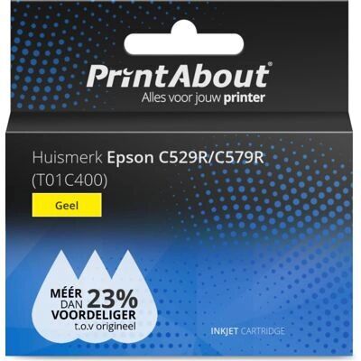 Cartouche d'encre PrintAbout T01C400 - Grande capacité - Jaune - Publicité Cartouche d'encre PrintAbout T01C400 - Grande capacité - Jaune - Publicité