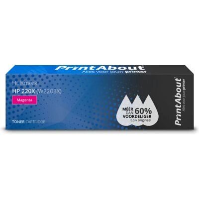 PrintAbout W2203X Toner Magenta - Hohe Kapazität - Tonerkartusche PrintAbout W2203X Toner Magenta - Hohe Kapazität - Tonerkartusche
