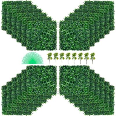 Vevor Zielona sztuczna żywopłotowa ściana - 20x20 cali - 24 sztuki Vevor Zielona sztuczna żywopłotowa ściana - 20x20 cali - 24 sztuki
