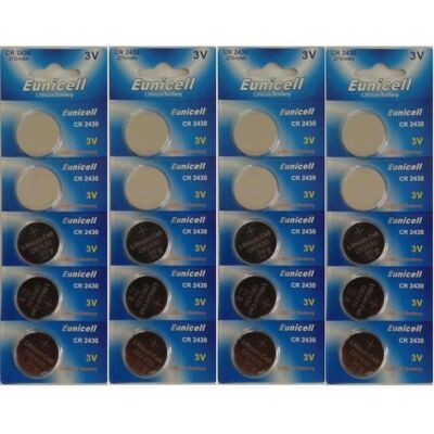 Piles Eunicell CR2430 - Pack de 20 - Publicité Piles Eunicell CR2430 - Pack de 20 - Publicité