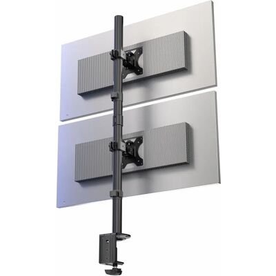 VIVO - STAND-V002T - Dual - Vertical - Supporto monitor da tavolo VIVO - STAND-V002T - Dual - Vertical - Supporto monitor da tavolo