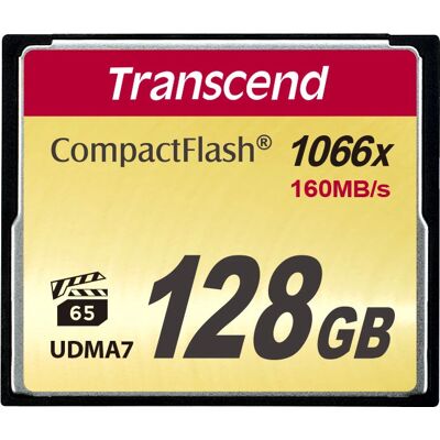 Transcend 128GB CompactFlash Speicherkarte - 1066x - Unterstützt Ultra-DMA 7 Transcend 128GB CompactFlash Speicherkarte - 1066x - Unterstützt Ultra-DMA 7