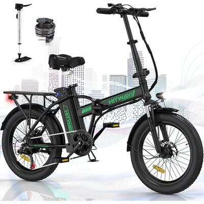 HITWAY BK11 Elcykel som kan fällas - Elektrisk fällbar design, 20-tums fettdäck, 250W motor HITWAY BK11 Elcykel som kan fällas - Elektrisk fällbar design, 20-tums fettdäck, 250W motor