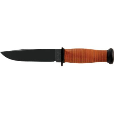 Militärkniv KA-BAR Mark I - Fast blad, läderskida, 12,8cm Militärkniv KA-BAR Mark I - Fast blad, läderskida, 12,8cm
