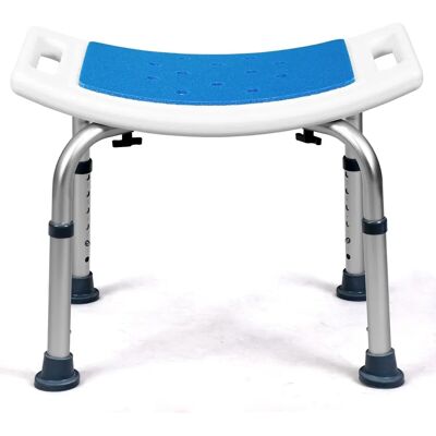 Costway - Shower Stool - Adjustable Height - Aluminum - Shower Stool Costway - Shower Stool - Adjustable Height - Aluminum - Shower Stool