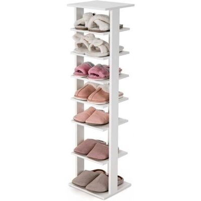 Costway Étagère à Chaussures Blanche 7 Niveaux - Rangement à Chaussures - Publicité Costway Étagère à Chaussures Blanche 7 Niveaux - Rangement à Chaussures - Publicité