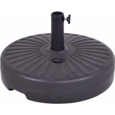 Base de Sombrilla Negra COSTWAY con Capacidad 23L - Soporte para Sombrilla Base de Sombrilla Negra COSTWAY con Capacidad 23L - Soporte para Sombrilla