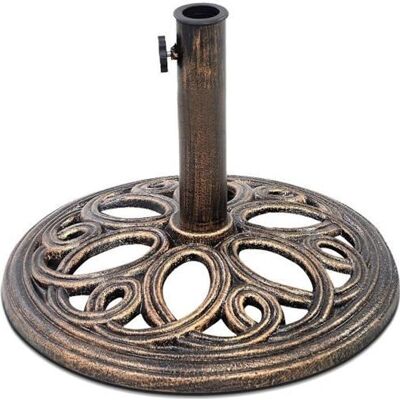 Base de Parasol Costway - 45cm, Ajustable 38-48mm, Bronze - Publicité Base de Parasol Costway - 45cm, Ajustable 38-48mm, Bronze - Publicité