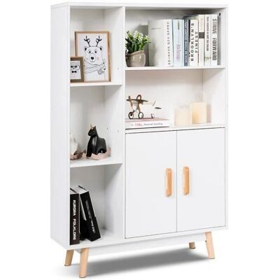 Costway - SC-ARMOIRE-5S - White - 80x24x119 cm - Bookcase Costway - SC-ARMOIRE-5S - White - 80x24x119 cm - Bookcase