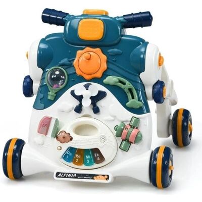 Costway Trotteur pour Bébé - Bleu - Trotteur multifonction 3-en-1 avec lumières et musique - Publicité Costway Trotteur pour Bébé - Bleu - Trotteur multifonction 3-en-1 avec lumières et musique - Publicité