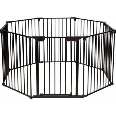 Costway - Dog Gate - Negro - Metal - Safety Gate Costway - Dog Gate - Negro - Metal - Safety Gate