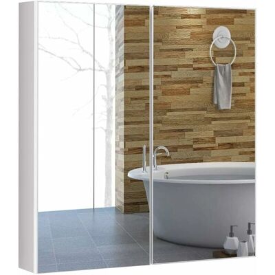 Costway - Armario de baño de pared - Blanco - Armario de baño Costway - Armario de baño de pared - Blanco - Armario de baño