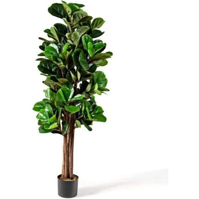 Costway Arbre Figuier Lyre Artificiel - 1,5m Décoration Verte - Publicité Costway Arbre Figuier Lyre Artificiel - 1,5m Décoration Verte - Publicité