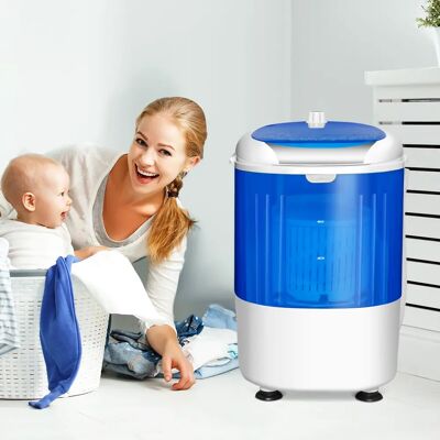 Costway 2-in-1 Mini Wasmachine + Droger - Reiswasmachine - 36 x 34 x 51 cm - Blauw Costway 2-in-1 Mini Wasmachine + Droger - Reiswasmachine - 36 x 34 x 51 cm - Blauw