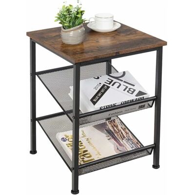 Costway - 3-Tier Metal Side Table - 40x40x54 cm - Side Table Costway - 3-Tier Metal Side Table - 40x40x54 cm - Side Table
