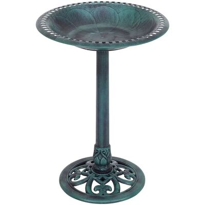 Costway Vogelbad - Vrijstaand met Standaard - Ø50 cm - Groen Costway Vogelbad - Vrijstaand met Standaard - Ø50 cm - Groen