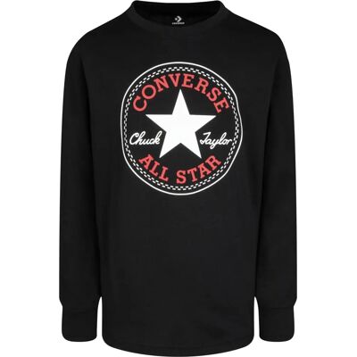 Converse Schwarzes Langarmshirt für Jungen Converse Schwarzes Langarmshirt für Jungen