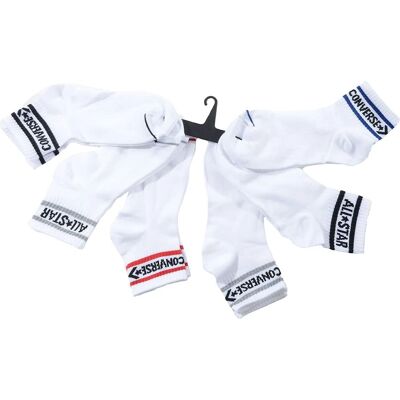 Converse Witte Sokken 6-Pack - Quarter - Unisex Converse Witte Sokken 6-Pack - Quarter - Unisex