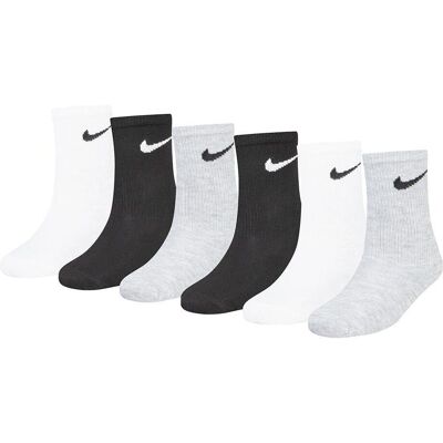 Chaussettes Enfants Nike - Pack de 6 - Noir/Blanc/Gris - Chaussettes - Publicité Chaussettes Enfants Nike - Pack de 6 - Noir/Blanc/Gris - Chaussettes - Publicité