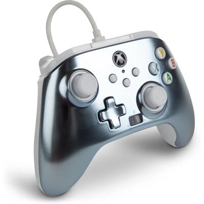 Manette Câblée Améliorée PowerA pour Xbox Series X|S - Glace Métallique Manette Câblée Améliorée PowerA pour Xbox Series X|S - Glace Métallique