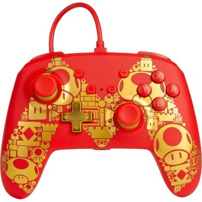 PowerA Nintendo Switch Controlador Mejorado con Cable - Mario Dorado PowerA Nintendo Switch Controlador Mejorado con Cable - Mario Dorado