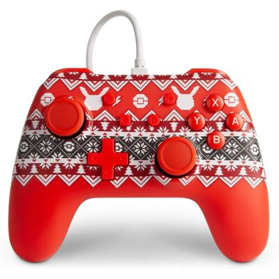 PowerA Wired Controller for Nintendo Switch - OLED, Switch Lite - Pokémon Holiday Sweater - Gamepad PowerA Wired Controller for Nintendo Switch - OLED, Switch Lite - Pokémon Holiday Sweater - Gamepad