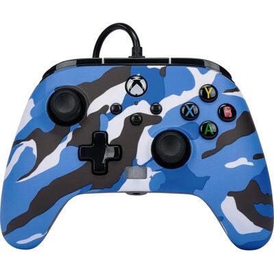 Manette améliorée câblée PowerA pour Xbox Series X|S - Camouflage bleu - Publicité Manette améliorée câblée PowerA pour Xbox Series X|S - Camouflage bleu - Publicité