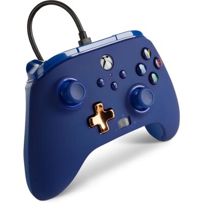 Controlador con cable mejorado PowerA para Xbox Series X|S - Azul medianoche Controlador con cable mejorado PowerA para Xbox Series X|S - Azul medianoche