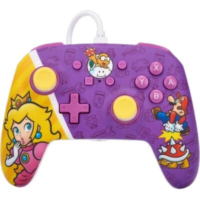 PowerA Nintendo Switch Verbesserter Verdrahteter Controller - Super Mario: Prinzessin Peach Kampf PowerA Nintendo Switch Verbesserter Verdrahteter Controller - Super Mario: Prinzessin Peach Kampf