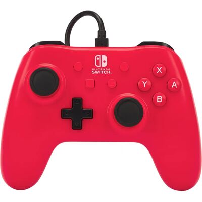 PowerA Nintendo Switch Kabel-Controller - Himbeere Rot PowerA Nintendo Switch Kabel-Controller - Himbeere Rot
