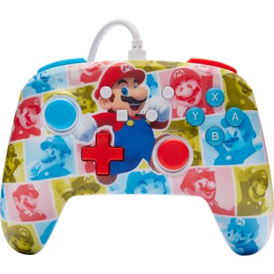 Controller Cablato Potenziato PowerA per Nintendo Switch - Wireless (Super Mario - Mario Hero Reel) Controller Cablato Potenziato PowerA per Nintendo Switch - Wireless (Super Mario - Mario Hero Reel)