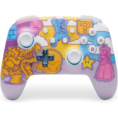 PowerA Nintendo Switch Verbesserter Drahtlos-Controller - Super Mario - Mushroom Kingdom Pop Art PowerA Nintendo Switch Verbesserter Drahtlos-Controller - Super Mario - Mushroom Kingdom Pop Art