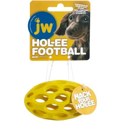 Jouet pour chien JW Pet Mini Hol-ee Football - Caoutchouc, Durable, Distributeur de friandises Jouet pour chien JW Pet Mini Hol-ee Football - Caoutchouc, Durable, Distributeur de friandises