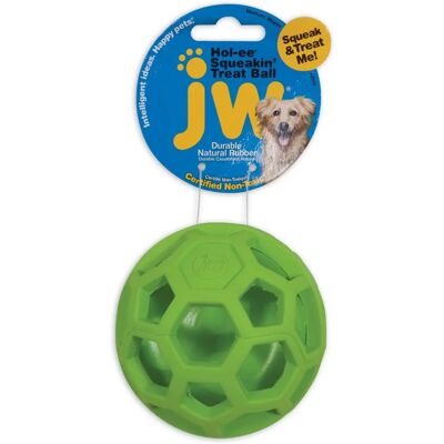 JW Pet Treat N Squeak Toy for Dogs - Interactive Rubber Dog Toy JW Pet Treat N Squeak Toy for Dogs - Interactive Rubber Dog Toy