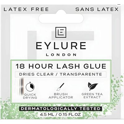 Eylure 18H Lash Glue - Latex Free, Long-lasting, Brush Applicator Eylure 18H Lash Glue - Latex Free, Long-lasting, Brush Applicator