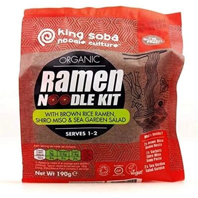 Kit de Ramen de Arroz Integral Orgánico King Soba - Miso Shiro y Ensalada del Jardín Marítimo Kit de Ramen de Arroz Integral Orgánico King Soba - Miso Shiro y Ensalada del Jardín Marítimo