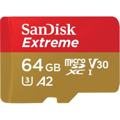 SanDisk Extreme A2 U3 V30 microSD - microSDXC 64GB SanDisk Extreme A2 U3 V30 microSD - microSDXC 64GB