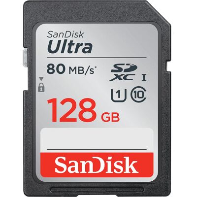 Carte mémoire SanDisk Ultra 128 Go SDXC - Classe 10 UHS-I Carte mémoire SanDisk Ultra 128 Go SDXC - Classe 10 UHS-I