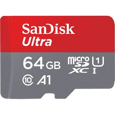 SanDisk Ultra 64GB microSDXC UHS-I - Carte mémoire - Publicité SanDisk Ultra 64GB microSDXC UHS-I - Carte mémoire - Publicité