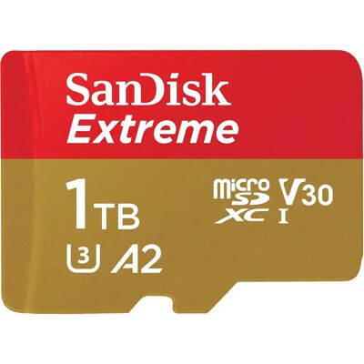 SanDisk Extreme microSDXC 1TB - UHS-I U3 V30 - No Adapter SanDisk Extreme microSDXC 1TB - UHS-I U3 V30 - No Adapter