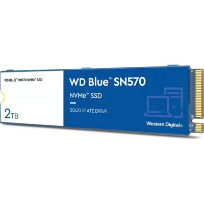 Western Digital WD Blue SN570 2TB M.2 PCIe NVMe SSD - Tallennuslaite Western Digital WD Blue SN570 2TB M.2 PCIe NVMe SSD - Tallennuslaite