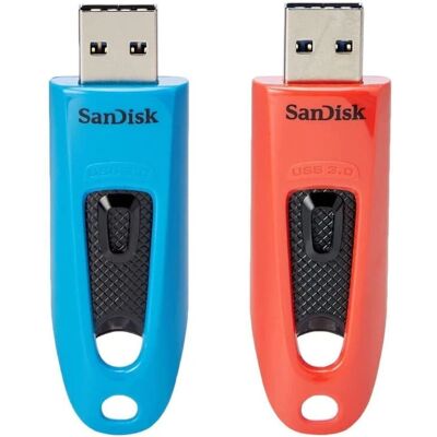 Chiavetta USB SanDisk Ultra 64GB - USB 3.0 - Confezione da 2 Chiavetta USB SanDisk Ultra 64GB - USB 3.0 - Confezione da 2