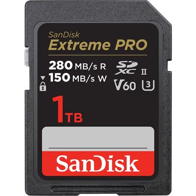 SanDisk Extreme PRO UHS II V60 280MB/s (SDSDXEP-GN4IN) - 1TB (SDSDXEP-1T00-GN4IN) SanDisk Extreme PRO UHS II V60 280MB/s (SDSDXEP-GN4IN) - 1TB (SDSDXEP-1T00-GN4IN)