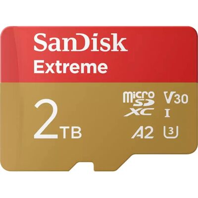 SanDisk Extreme A2 U3 V30 microSD - microSDXC 2 TB SanDisk Extreme A2 U3 V30 microSD - microSDXC 2 TB