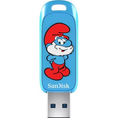 SanDisk Papa Smurf USB-flash drive - 128GB - Sininen - USB 3.2 Gen 1 SanDisk Papa Smurf USB-flash drive - 128GB - Sininen - USB 3.2 Gen 1