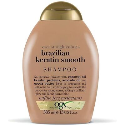 OGX Brazilian Keratin Shampoo - Smooth & Straight - 385ml OGX Brazilian Keratin Shampoo - Smooth & Straight - 385ml