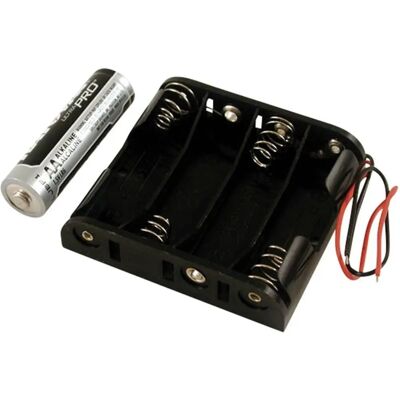Soporte de Baterías Hammond Electronics BH4AAW - Soporte para Tipo de Batería Soporte de Baterías Hammond Electronics BH4AAW - Soporte para Tipo de Batería