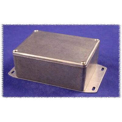 Custodia in alluminio pressofuso Hammond 1590AFBK - Base a flange - Nero Custodia in alluminio pressofuso Hammond 1590AFBK - Base a flange - Nero