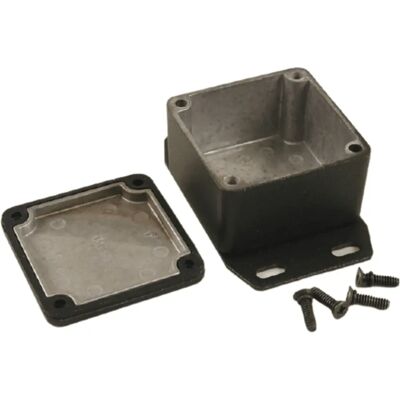 Boîtier Hammond 1590WLBFBK en Aluminium - Étanche IP65 Boîtier Hammond 1590WLBFBK en Aluminium - Étanche IP65